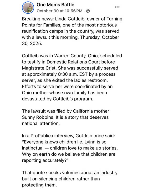 A Frivolous Complaint Orchestrated by Tina Swithin